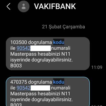 Masterpass İçin SMS İle Gelen Doğrulama Kodu Sorunu