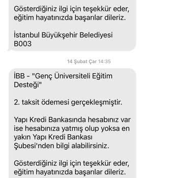 İbb Genciz Biz Bursu SMS Geldi Para Yatırılmadı