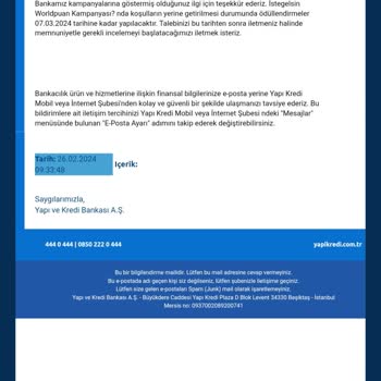 Yapı Kredi Bankası Kampanya Vaadi Hayal Kırıklığına Dönüştü