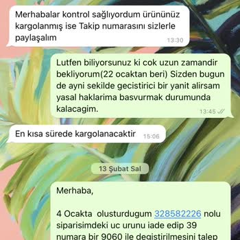 Bg Sportive Değişim Ürününü Göndermiyor!