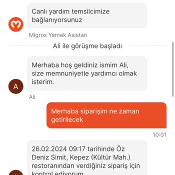 Migros Yemek Canlı Destek İle Mağazanın Farklı Konuşması