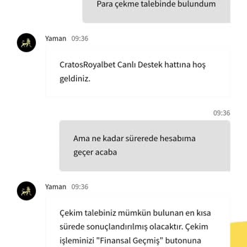 Cratos Royal Bet Müşteri Hizmetleri Ve Çekim Sorunu