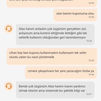 Trendyol Yemek Trendyol İptal Olan Siparişimde Kuponumu Geri Tanımlamadı