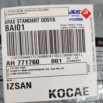 Aras Kargo Arak Kargoda Kargomuz Kayıp Ve İlgilenen Yok.