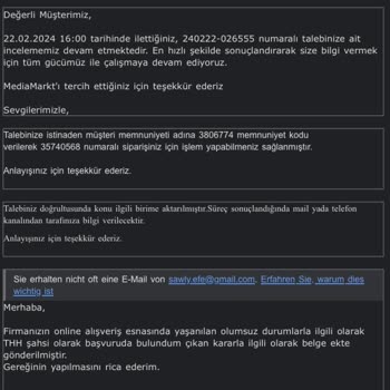 Media Markt THH Kararını Yerine Getirmiyor!