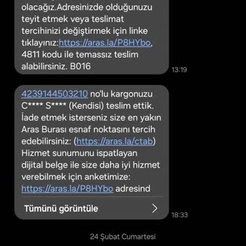 Aras Kargo - Kargom Teslim Edilmiyor