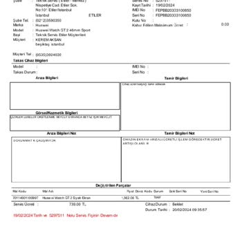 Huawei GT2 Ekran Değişim Ücreti - Saat 4 Yılda Çöp Oldu