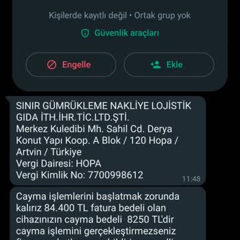 _gumrukiletisim (Instagram) Hayal Kırıklığına Uğratan Çekiliş Deneyimi