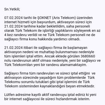 Türk Telekom İş Emri Sorunu