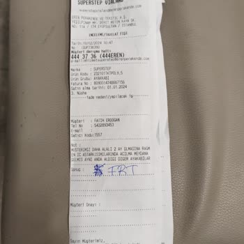 SuperStep 1 Ay İçerisinde İç Astardan Değişime Onay Vermedi