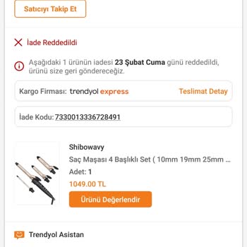Trendyol İade Talebimi Reddetti