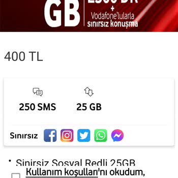 Vodafone Red Tarifemi Devam Ettirmek İstiyorum