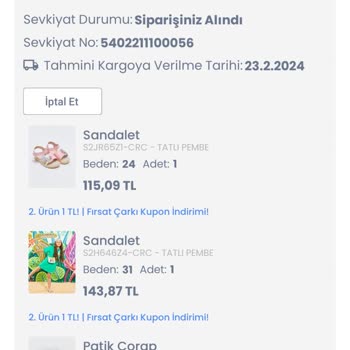 LCW Yanlış Ürün Gönderilmesi