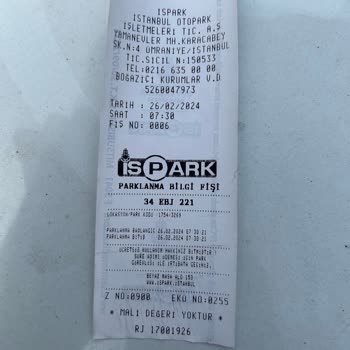 İspark'ın Önüne Gelen Araca Fiş Kesmesi