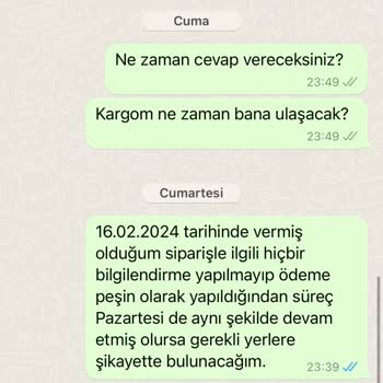 BRK Mobilya Ürün Teslim Edilmedi