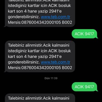 TEB İnternet Alışveriş Engeli