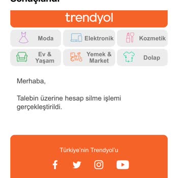 Trendyol Kafasına Göre Hesap Silme