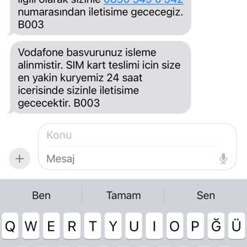 Vodafone Özel Hat Teslimatı Yapmıyor