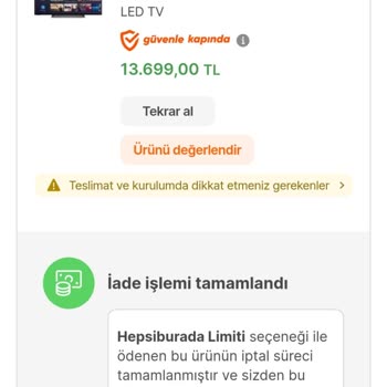 Hepsiburada Bilgim Dışında Sipariş İptal Ediyor