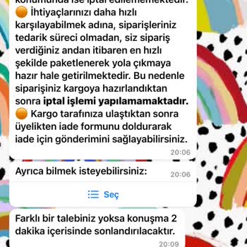 Ebebek Canlı Destek Sorumsuzluğu