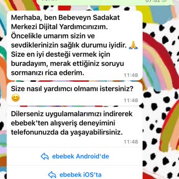 Ebebek Canlı Destek Sorumsuzluğu