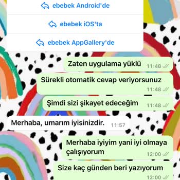 Ebebek Canlı Destek Sorumsuzluğu