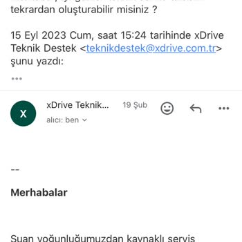 Xdrive Teknik Servis İletişim Sorunu