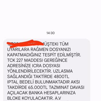 0216 606 67 96 Adıma Sahte Hesap Açılıp Ara Ara Mesaj Üzeri Yüklü Para Talep Ediliyor