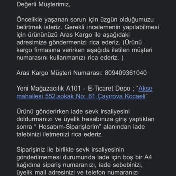 A101 Eksik Ürün Ve İade Sürecinde Yaşanan Mağduriyet