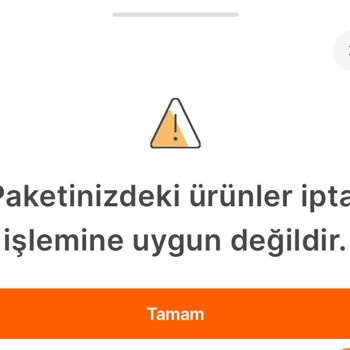 Hepsiburada Sipariş İptal Edememe