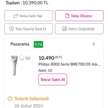 Pazarama Stokta Yok Denilip Fiyatı Artırılan Ürün