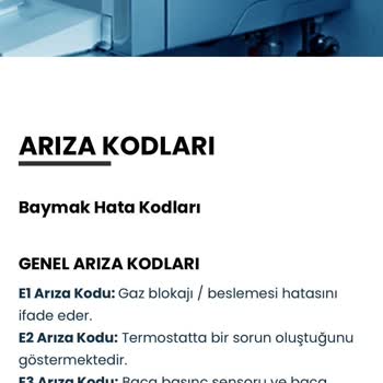 Baymak Kombi Uyarıları Ve Çözümsüzlükleri