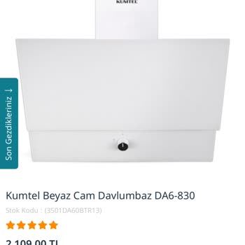Kumtel Davlumbaz Servis Eksik Ve Yetersiz Hizmet