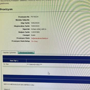 Türkiye Sigorta Tamamlayıcı Sağlık Provizyon