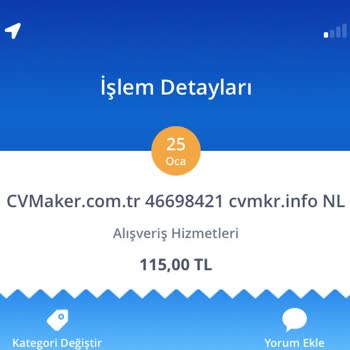 Cvmaker.com.tr İzinsiz Hesabımdan Para Çekiliyor