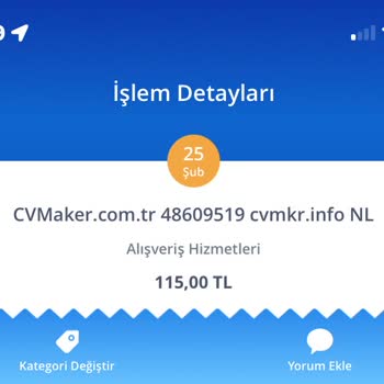 Cvmaker.com.tr İzinsiz Hesabımdan Para Çekiliyor