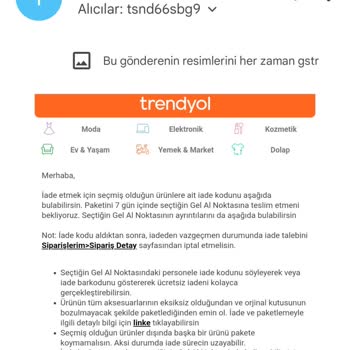 Trendyol Yırtık Bir Şekilde Gelen Ürünü İade Edemiyorum