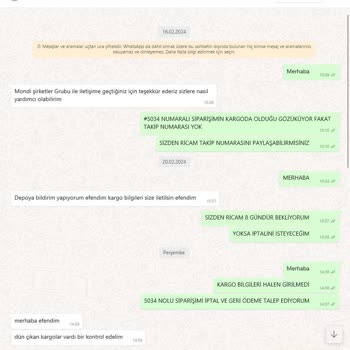 Mondy Shop Uzayan Teslim Tarihleri.