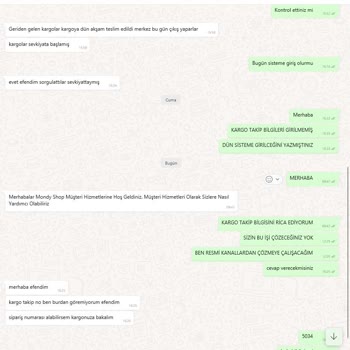 Mondy Shop Uzayan Teslim Tarihleri.