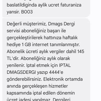 Vodafone'un Habersiz Üyeliği