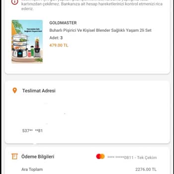 Trendyol Sipariş İptali Ve Müşteri Mağduriyeti Talebi