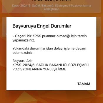 ÖSYM KPSS Puanım İle Başvuru Yapamıyorum