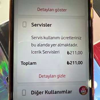 Vodafone Servis Kullanım Ücreti
