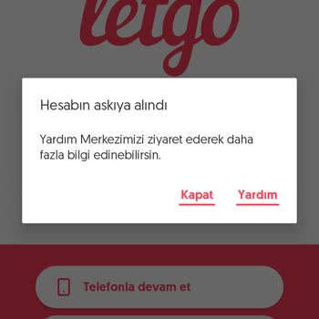 Letgo Hesabım Askıya Alındı Hiçbir Bildirim Olmadan
