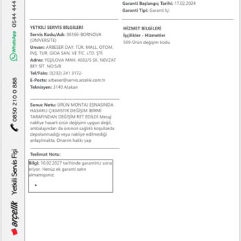 Arçelik Klima 12505 Ve Teknosa