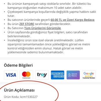 Çiçek Sepeti Keyfi Ürün İptali
