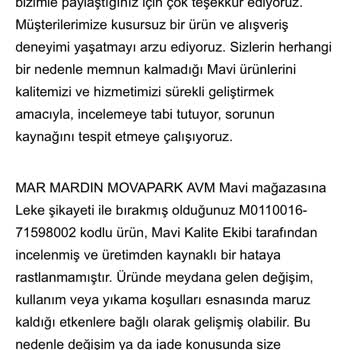 Mavi Mont Yaka Kısmi Büyük Lekeler Oluştu