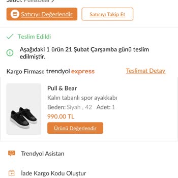 Pull & Bear Markasından Almış Olduğum Ayakkabı 2 Günde Yırtıldı.