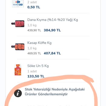 Carrefour SA Zam Nedeniyle Siparişi İptal Etti