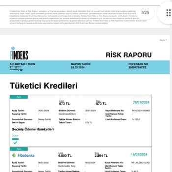 Hadi - TOM Bank Hadi Veresiye Borcunu Ödememe Rağmen Findeks'te Borçlu Gözüküyorum.